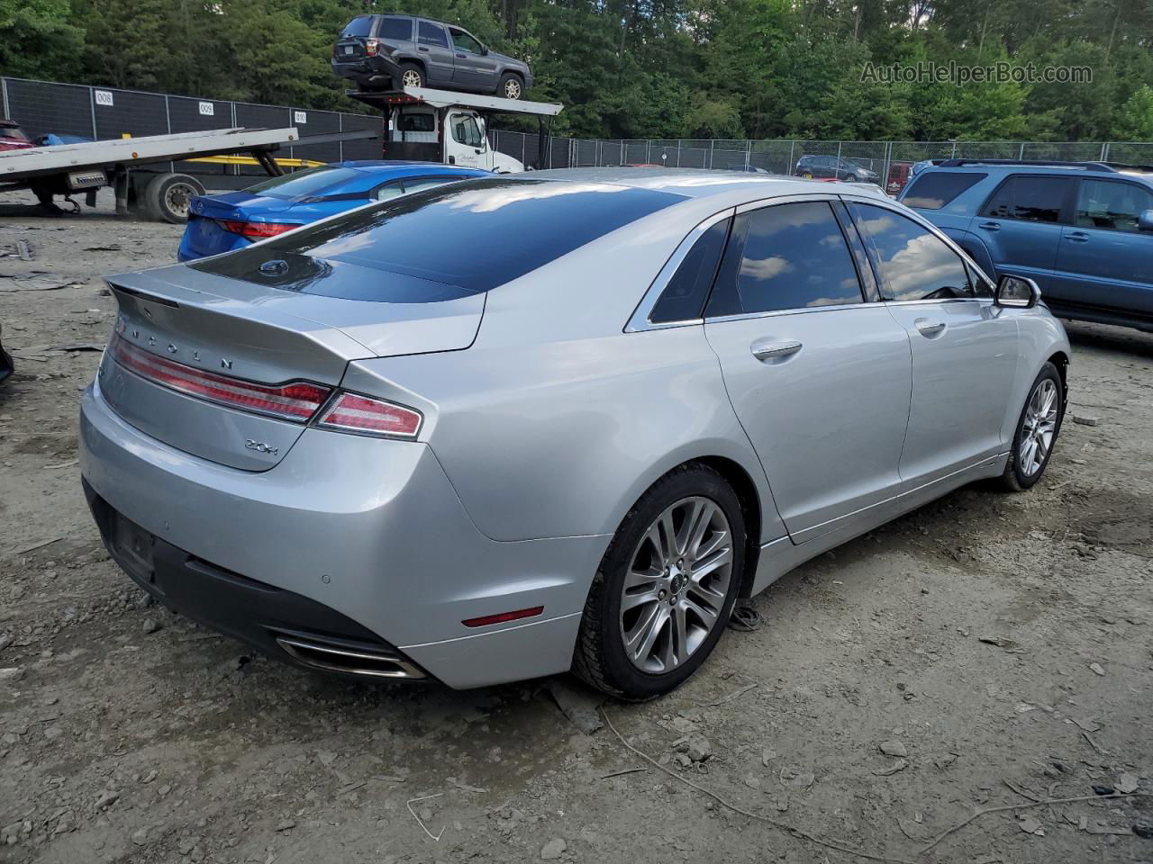 2014 Lincoln Mkz Hybrid Silver vin: 3LN6L2LU6ER834143