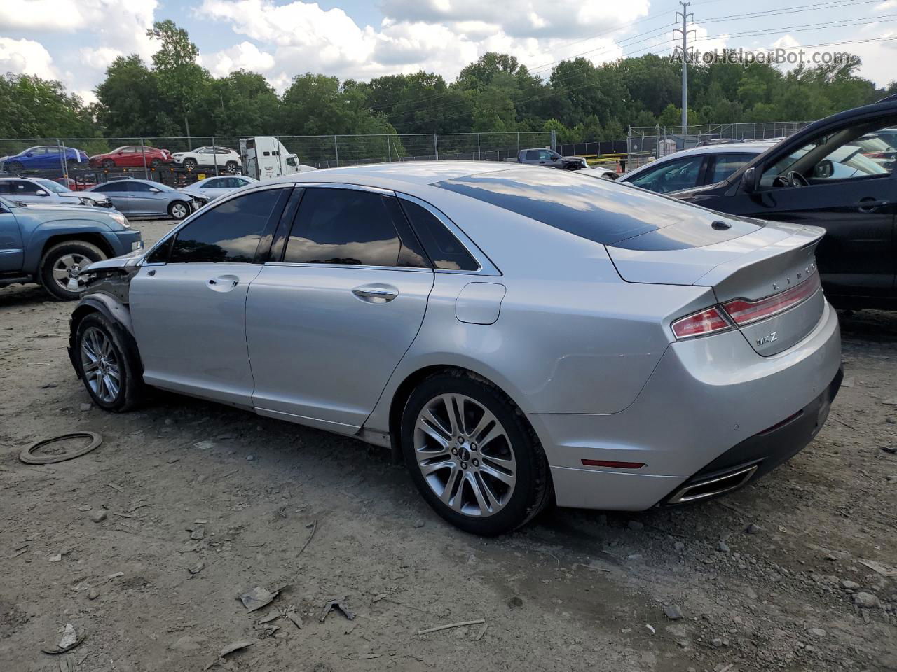 2014 Lincoln Mkz Hybrid Silver vin: 3LN6L2LU6ER834143