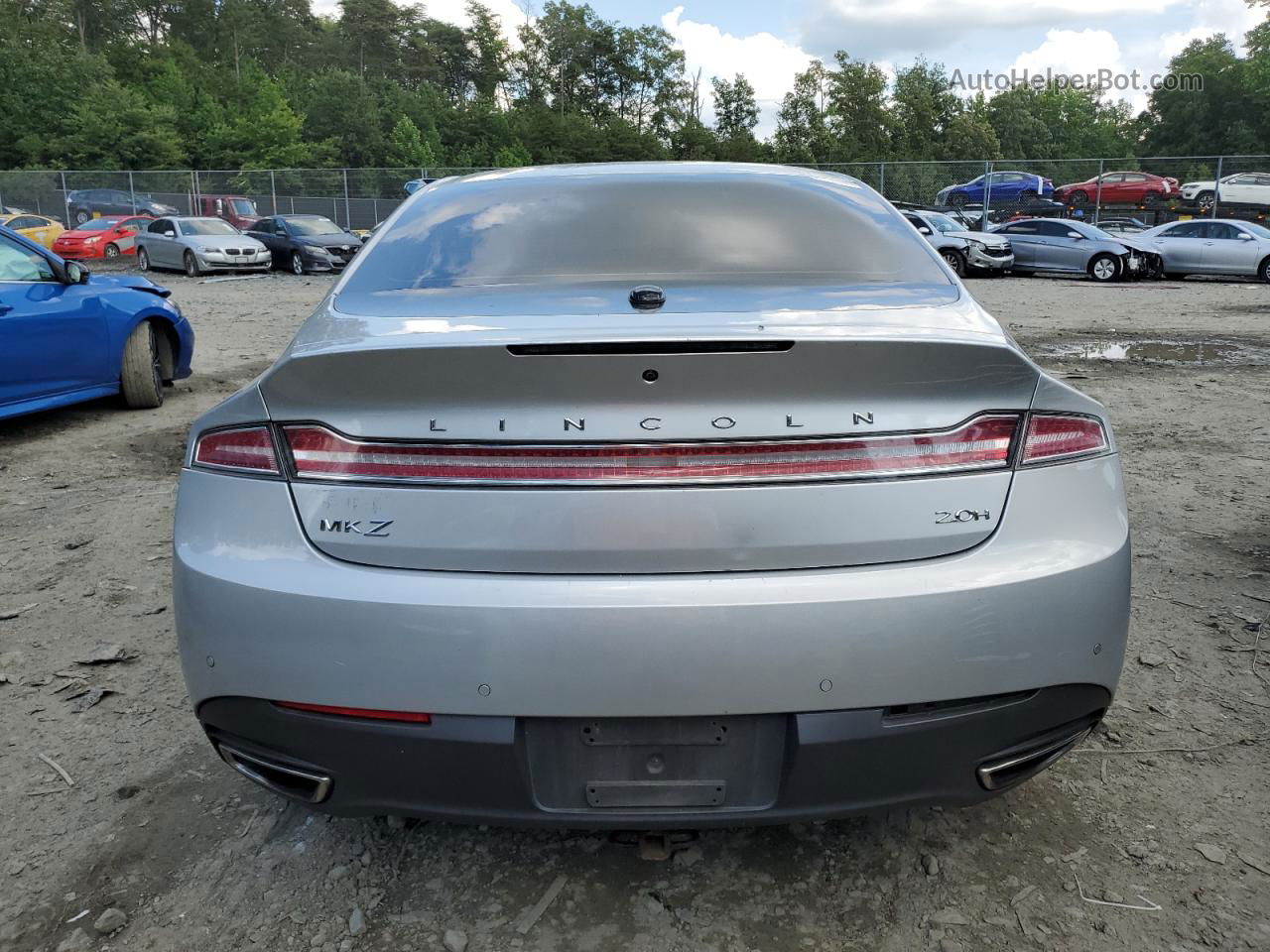 2014 Lincoln Mkz Hybrid Silver vin: 3LN6L2LU6ER834143