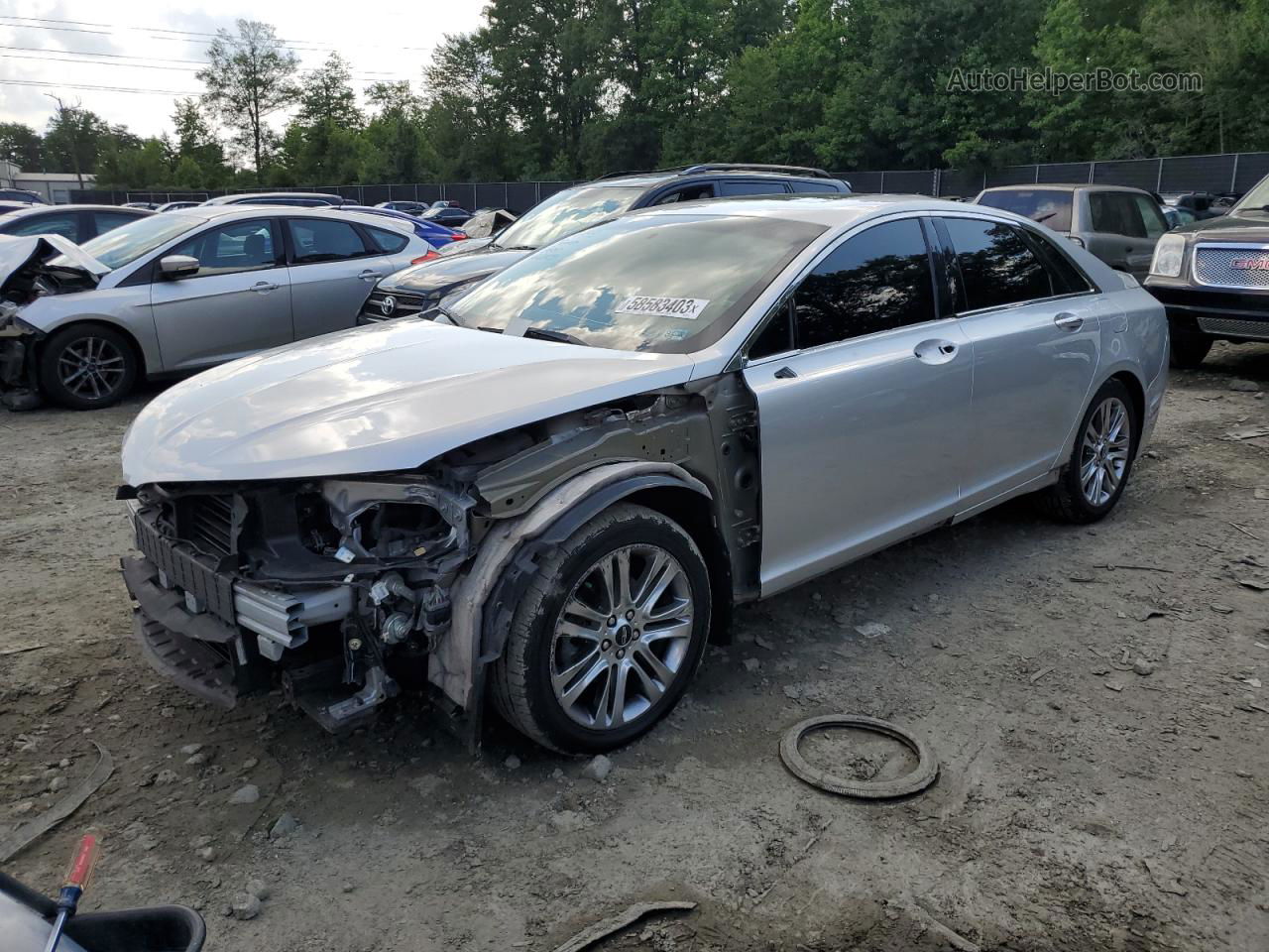 2014 Lincoln Mkz Hybrid Silver vin: 3LN6L2LU6ER834143