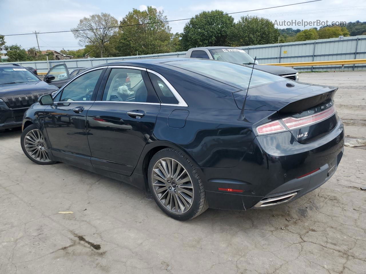 2014 Lincoln Mkz Hybrid Black vin: 3LN6L2LU7ER805475