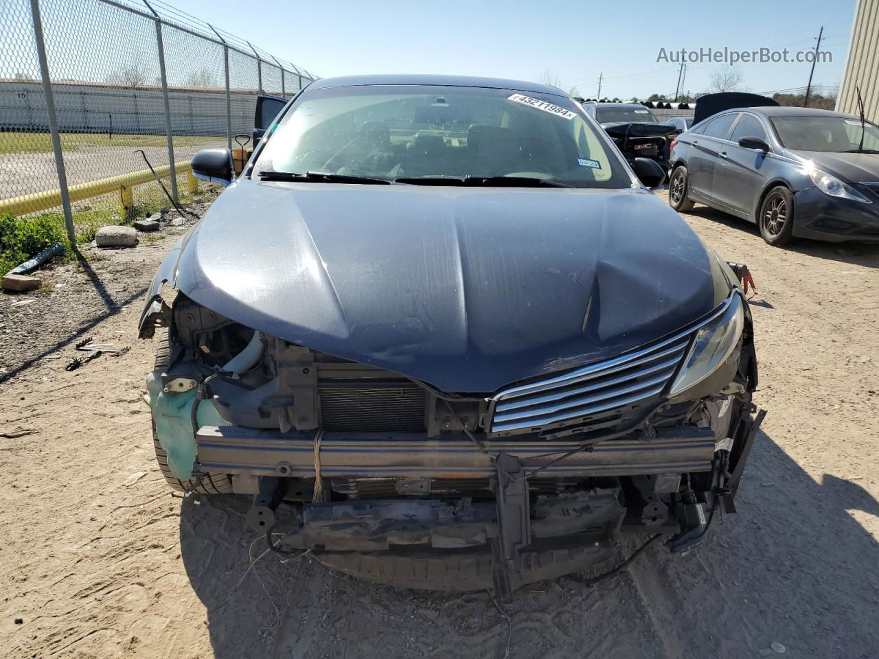 2014 Lincoln Mkz Hybrid Blue vin: 3LN6L2LU7ER811535