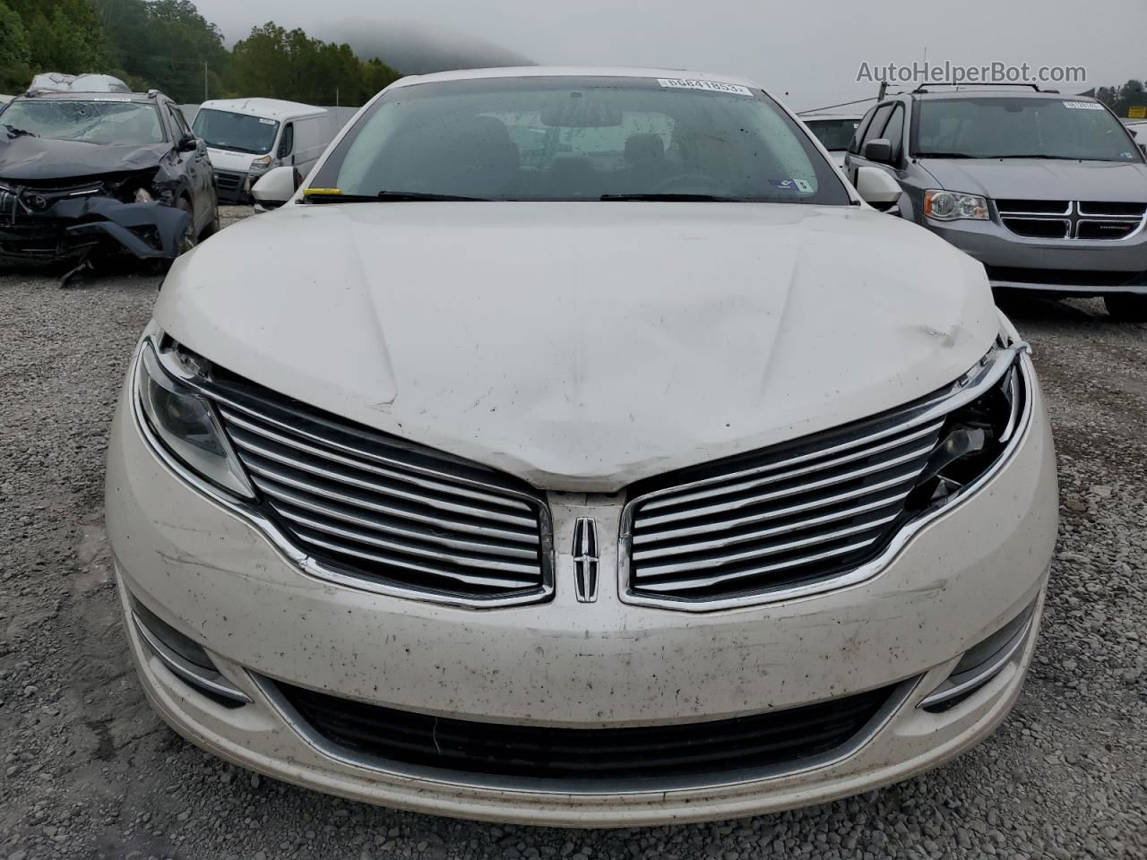 2014 Lincoln Mkz Hybrid White vin: 3LN6L2LU7ER819456