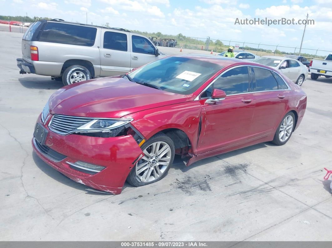 2014 Lincoln Mkz Hybrid Maroon vin: 3LN6L2LU8ER802181