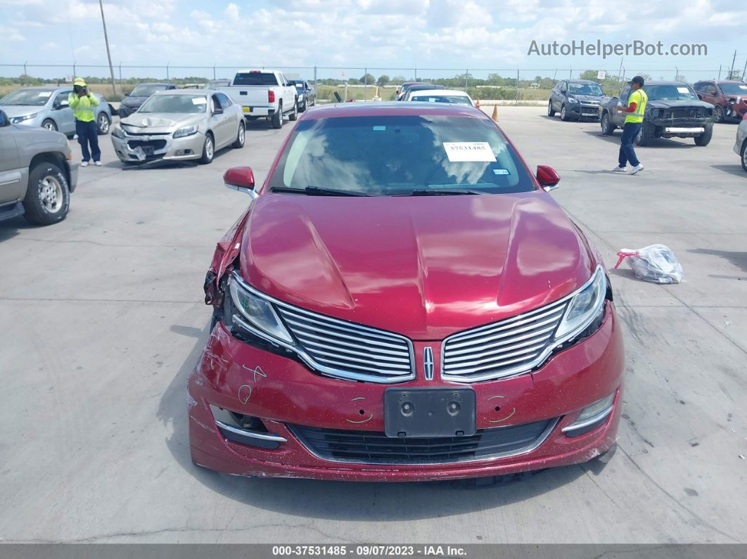 2014 Lincoln Mkz Hybrid Maroon vin: 3LN6L2LU8ER802181