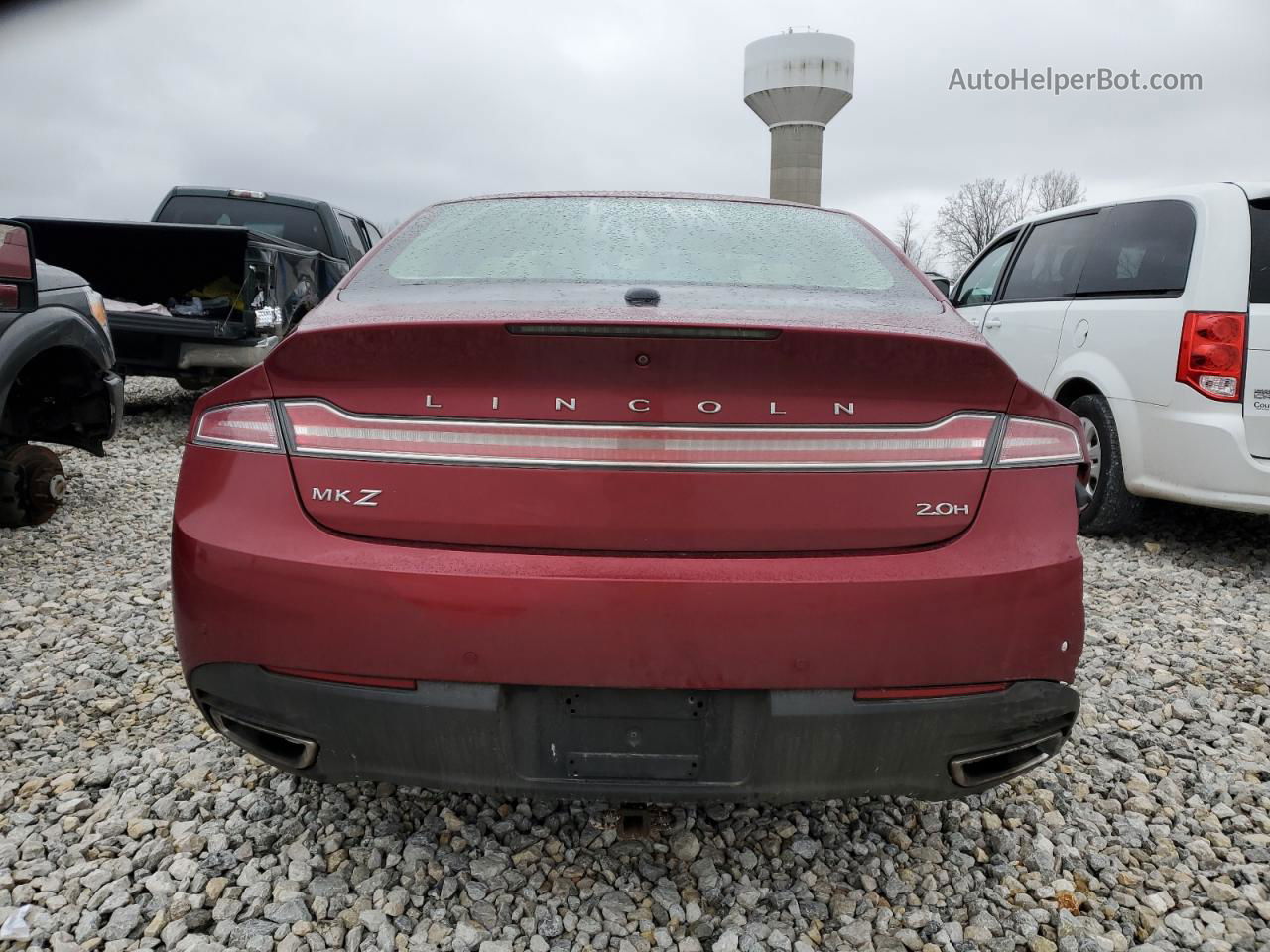 2014 Lincoln Mkz Hybrid Red vin: 3LN6L2LU8ER802553