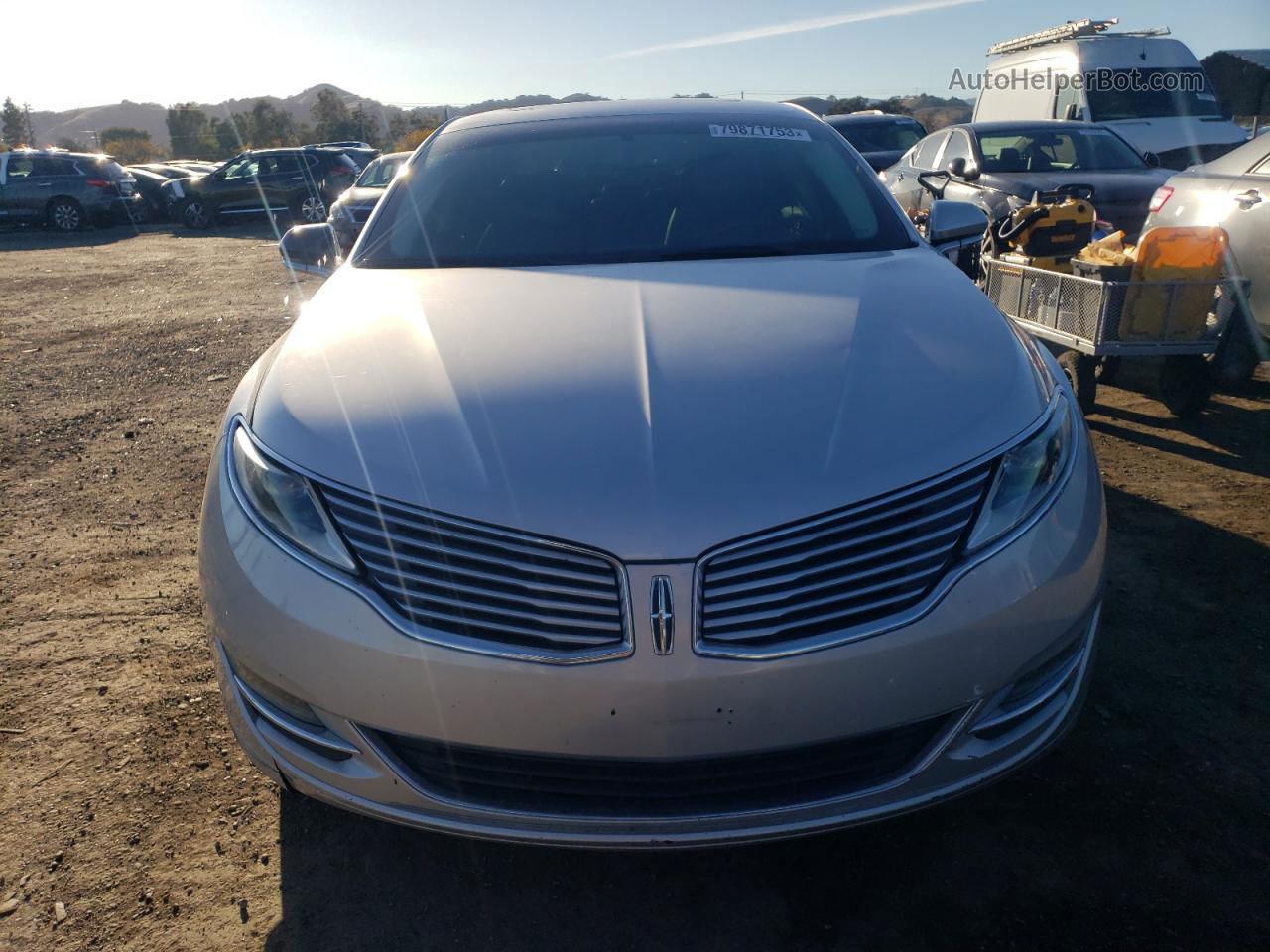 2014 Lincoln Mkz Hybrid Silver vin: 3LN6L2LU8ER815531