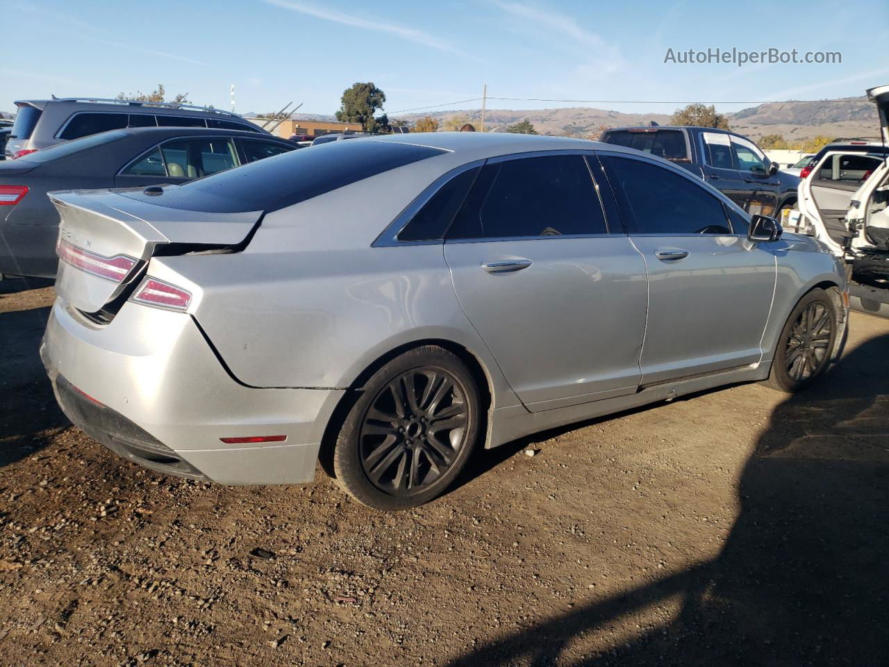 2014 Lincoln Mkz Hybrid Silver vin: 3LN6L2LU8ER815531