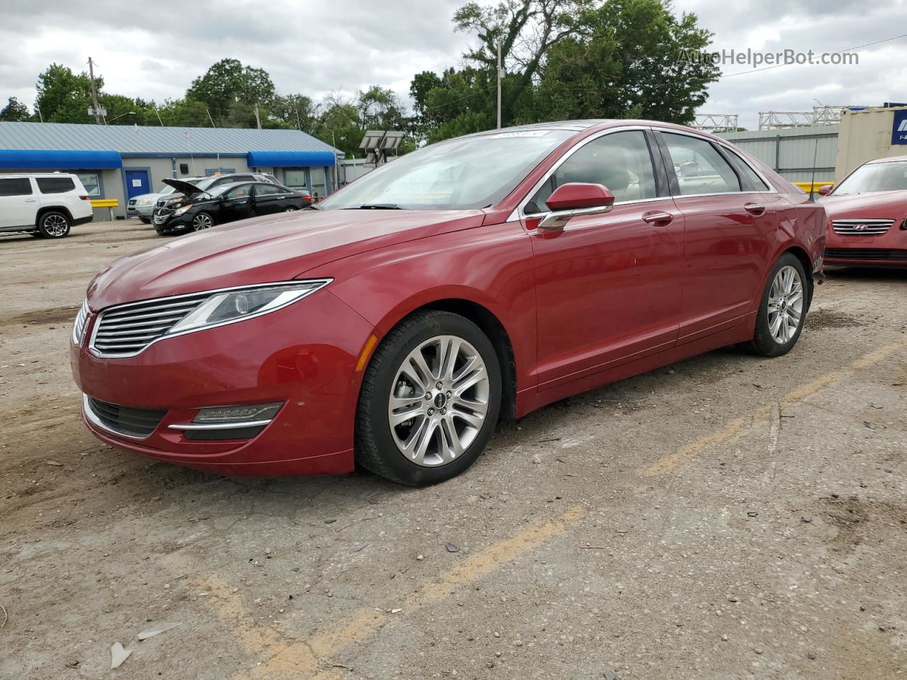 2014 Lincoln Mkz Hybrid Red vin: 3LN6L2LU8ER817585