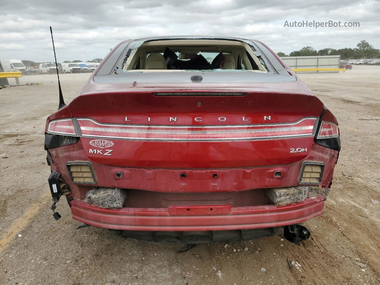 2014 Lincoln Mkz Hybrid Red vin: 3LN6L2LU8ER817585