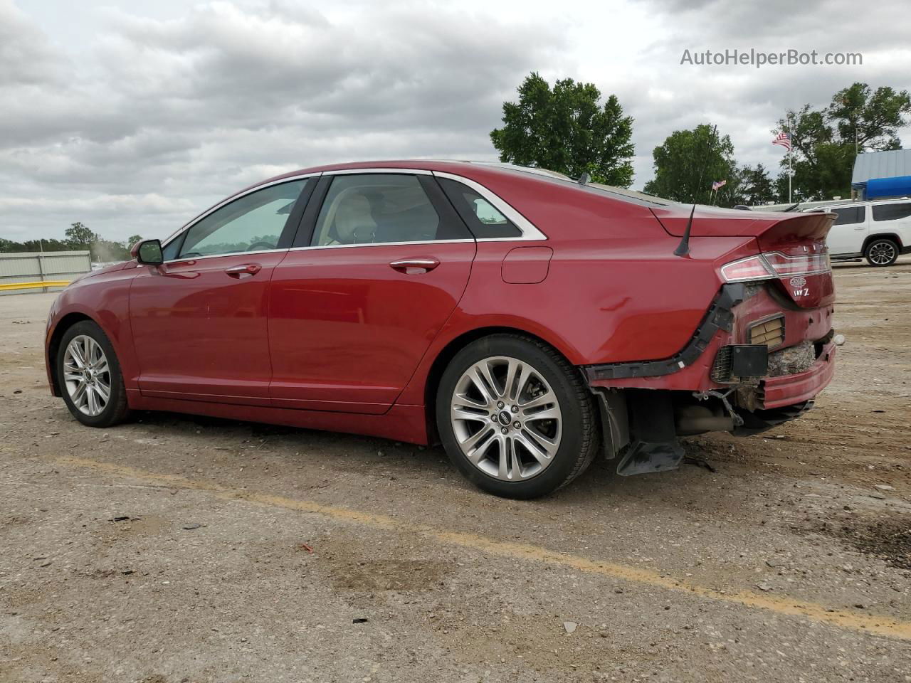 2014 Lincoln Mkz Hybrid Red vin: 3LN6L2LU8ER817585