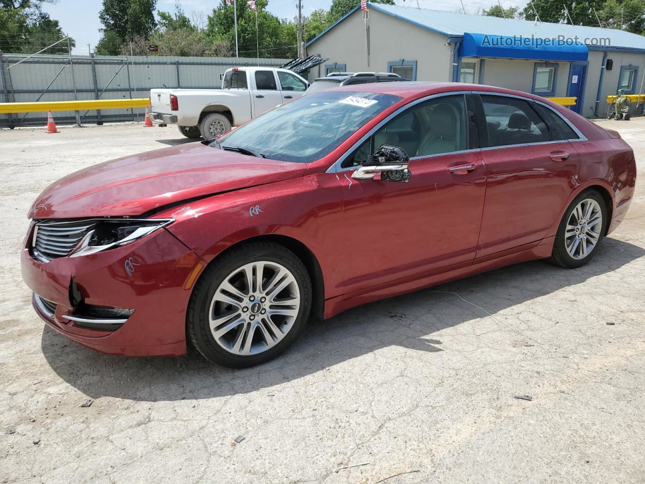 2014 Lincoln Mkz Hybrid Red vin: 3LN6L2LU9ER808166