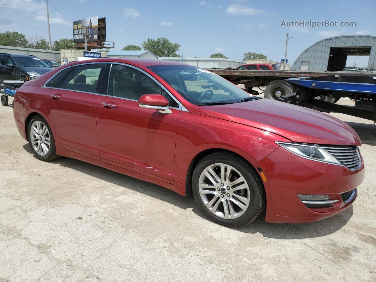 2014 Lincoln Mkz Hybrid Red vin: 3LN6L2LU9ER808166