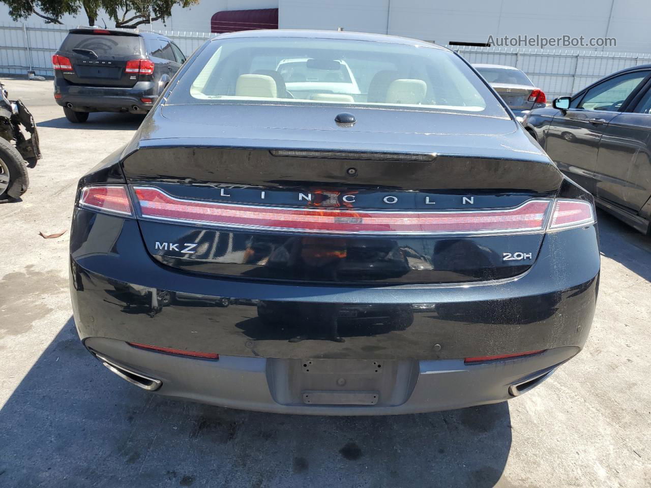 2014 Lincoln Mkz Hybrid Black vin: 3LN6L2LU9ER813612