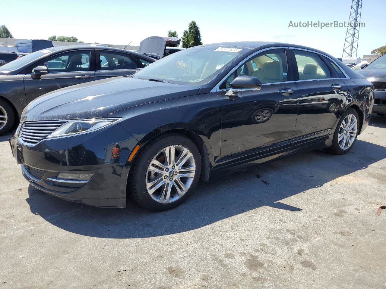 2014 Lincoln Mkz Hybrid Black vin: 3LN6L2LU9ER813612