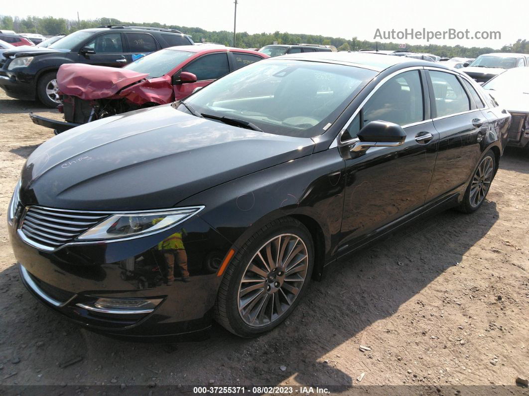 2014 Lincoln Mkz Hybrid Black vin: 3LN6L2LU9ER815490