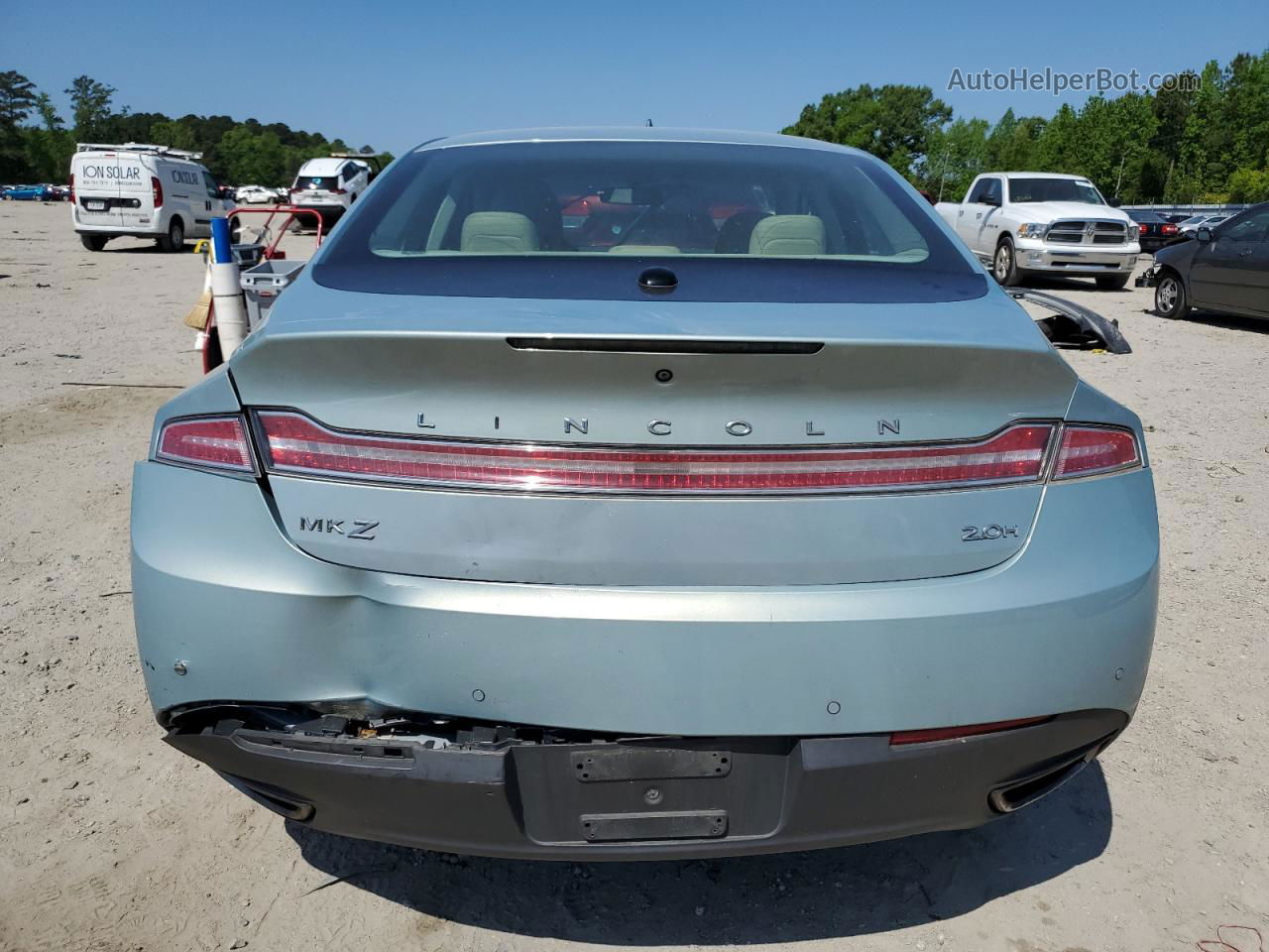 2014 Lincoln Mkz Hybrid Синий vin: 3LN6L2LU9ER821791