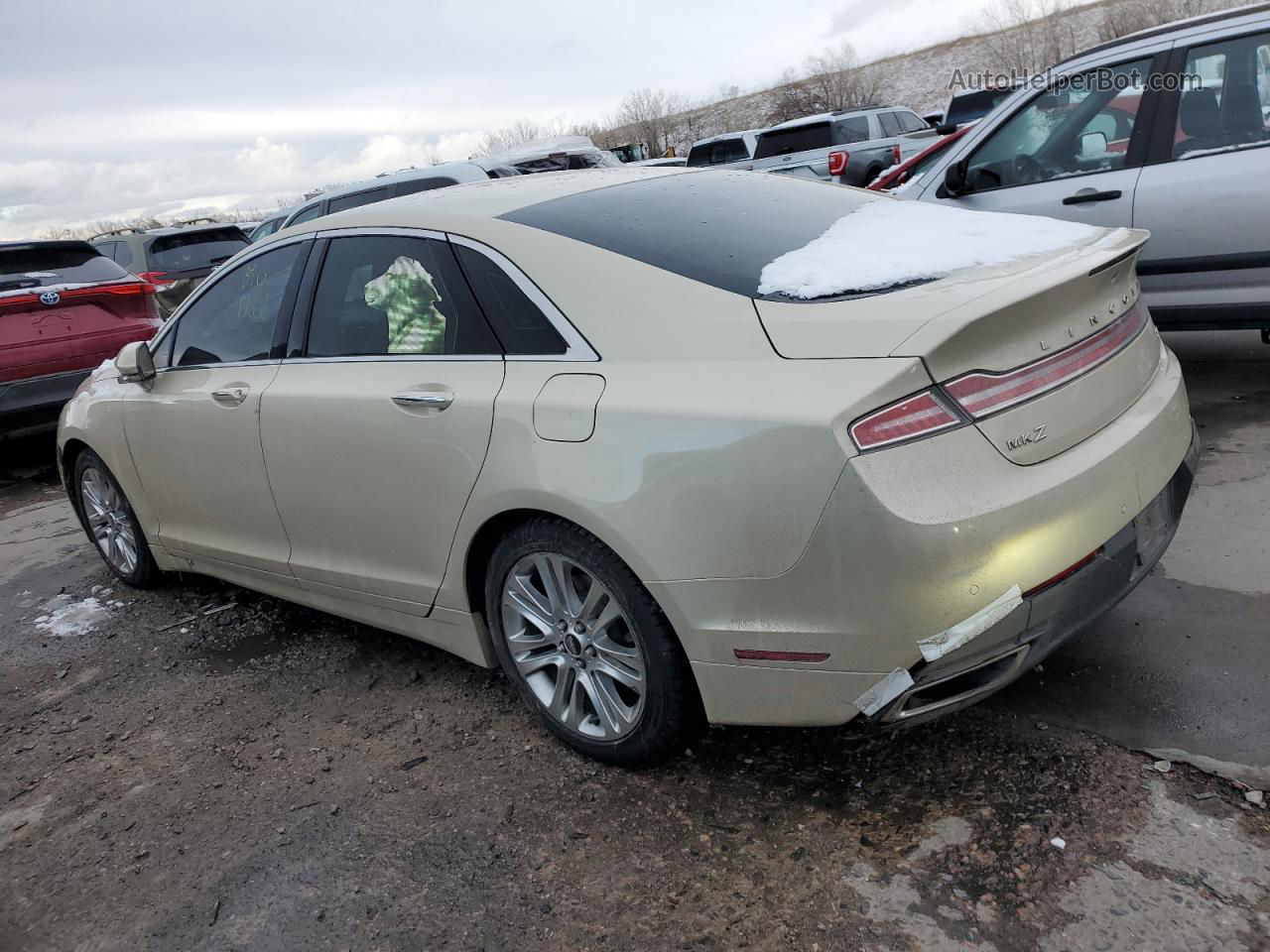 2014 Lincoln Mkz Hybrid Beige vin: 3LN6L2LU9ER825811