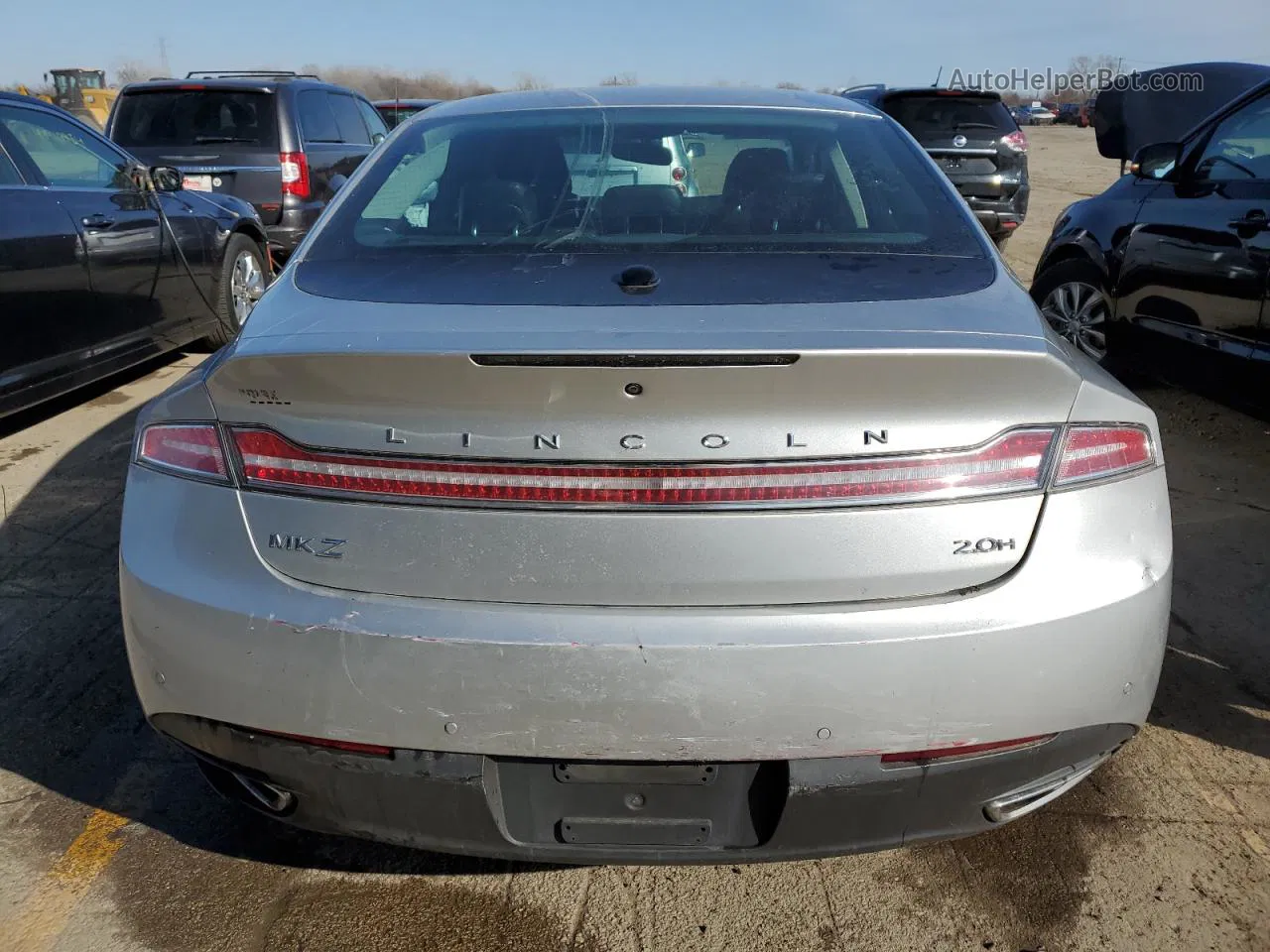 2014 Lincoln Mkz Hybrid Silver vin: 3LN6L2LU9ER833441