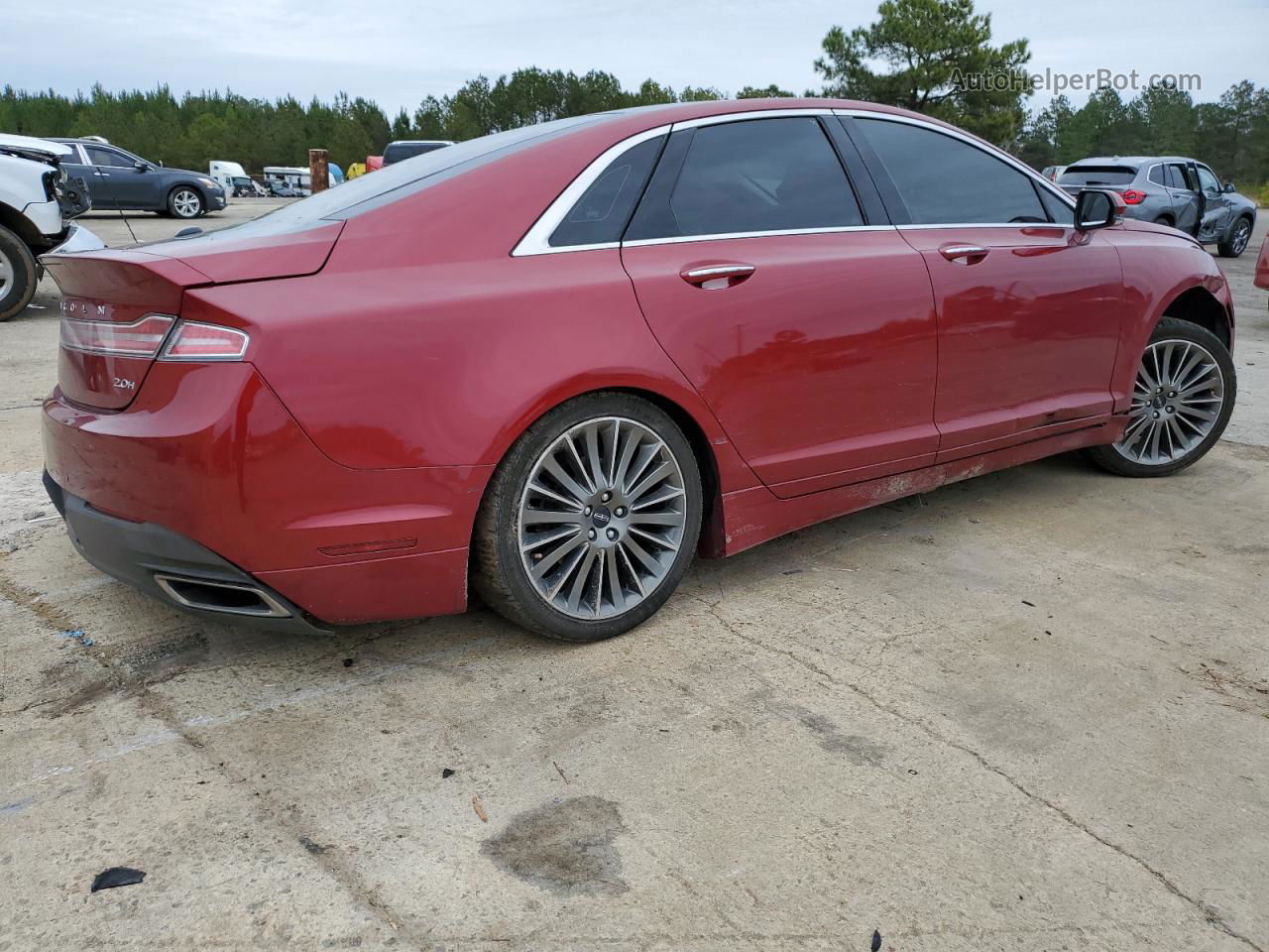 2014 Lincoln Mkz Hybrid Red vin: 3LN6L2LUXER803414