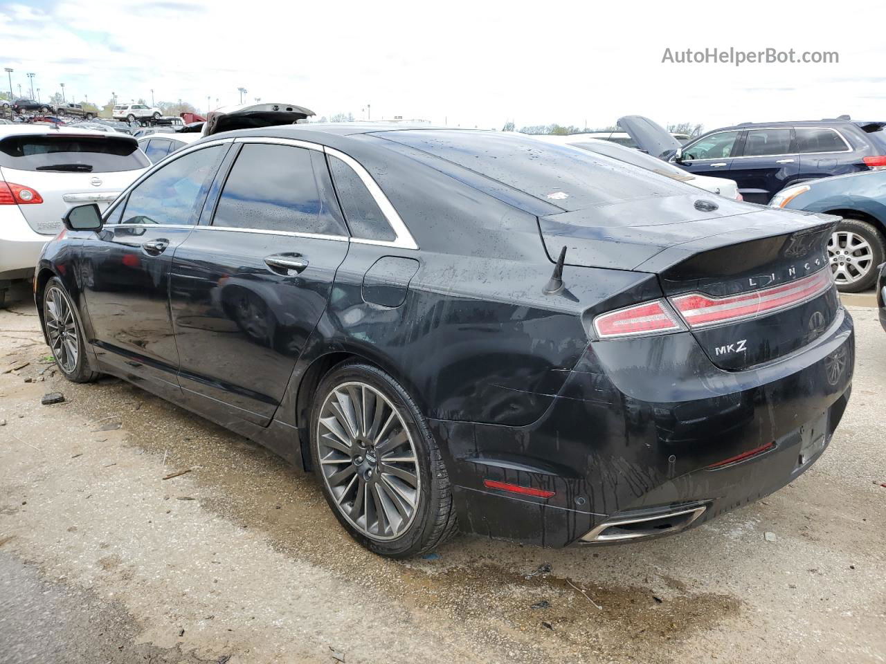 2014 Lincoln Mkz Hybrid Black vin: 3LN6L2LUXER819550