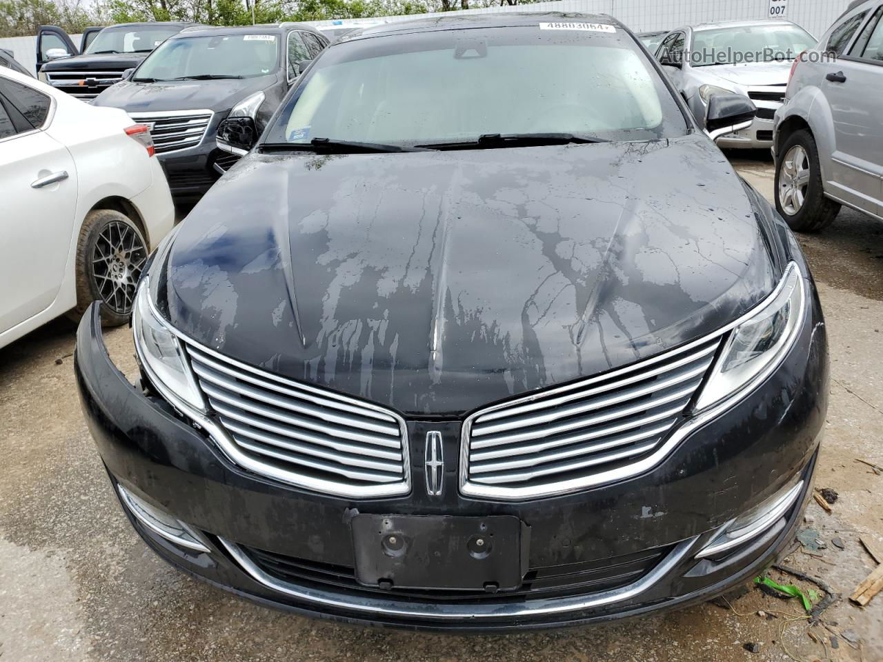 2014 Lincoln Mkz Hybrid Black vin: 3LN6L2LUXER819550