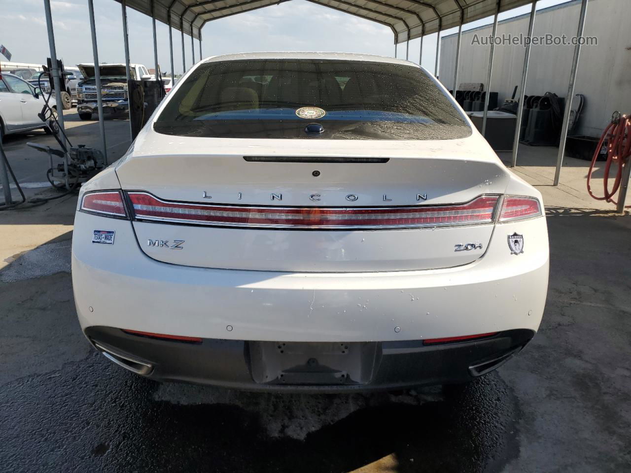 2014 Lincoln Mkz Hybrid White vin: 3LN6L2LUXER824764