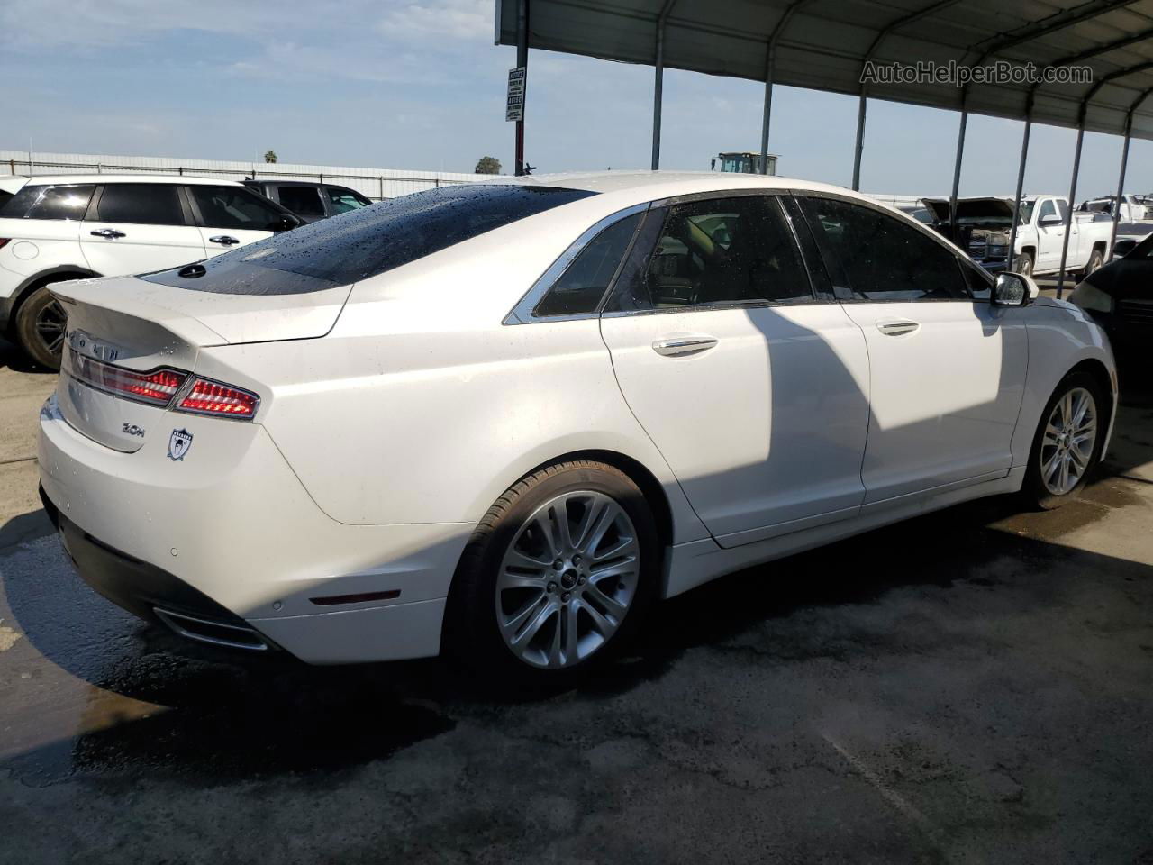 2014 Lincoln Mkz Hybrid White vin: 3LN6L2LUXER824764