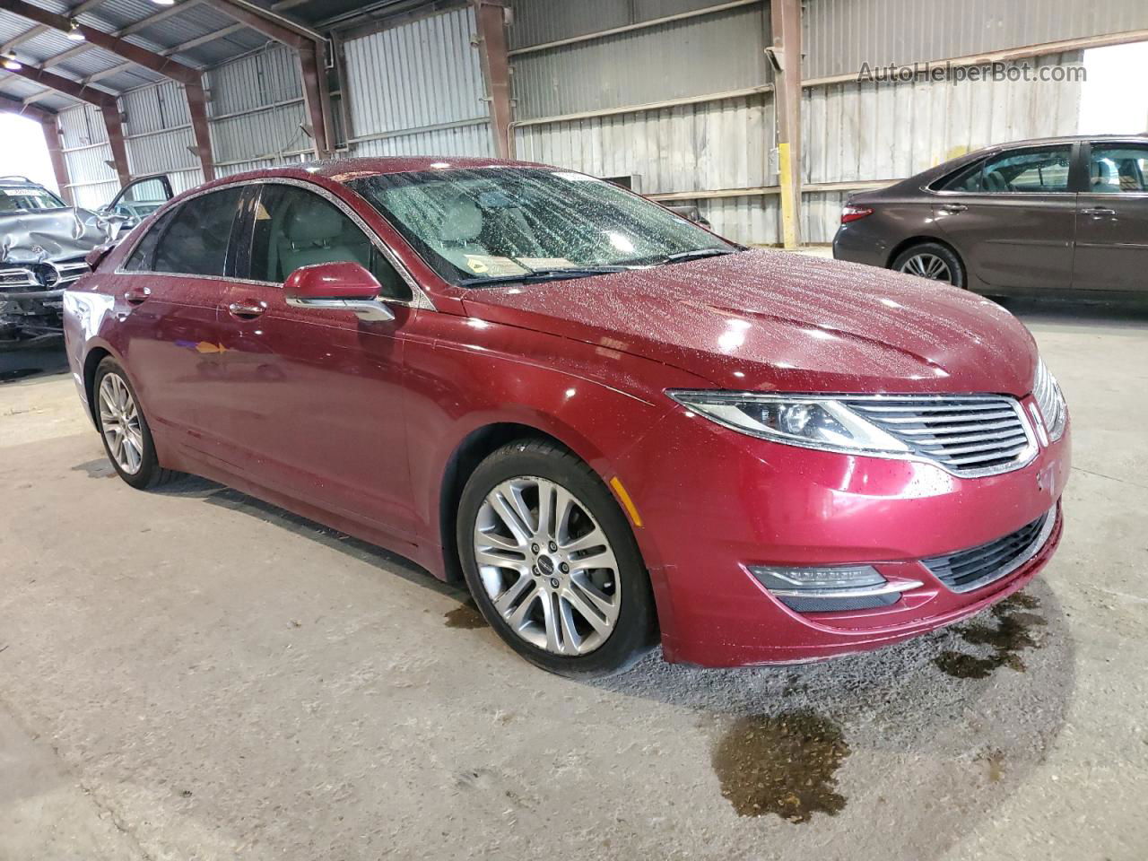 2014 Lincoln Mkz Hybrid Burgundy vin: 3LN6L2LUXER827115