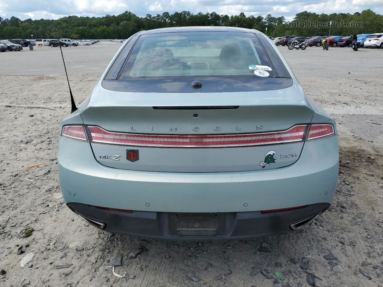 2014 Lincoln Mkz Hybrid Синий vin: 3LN6L2LUXER828572