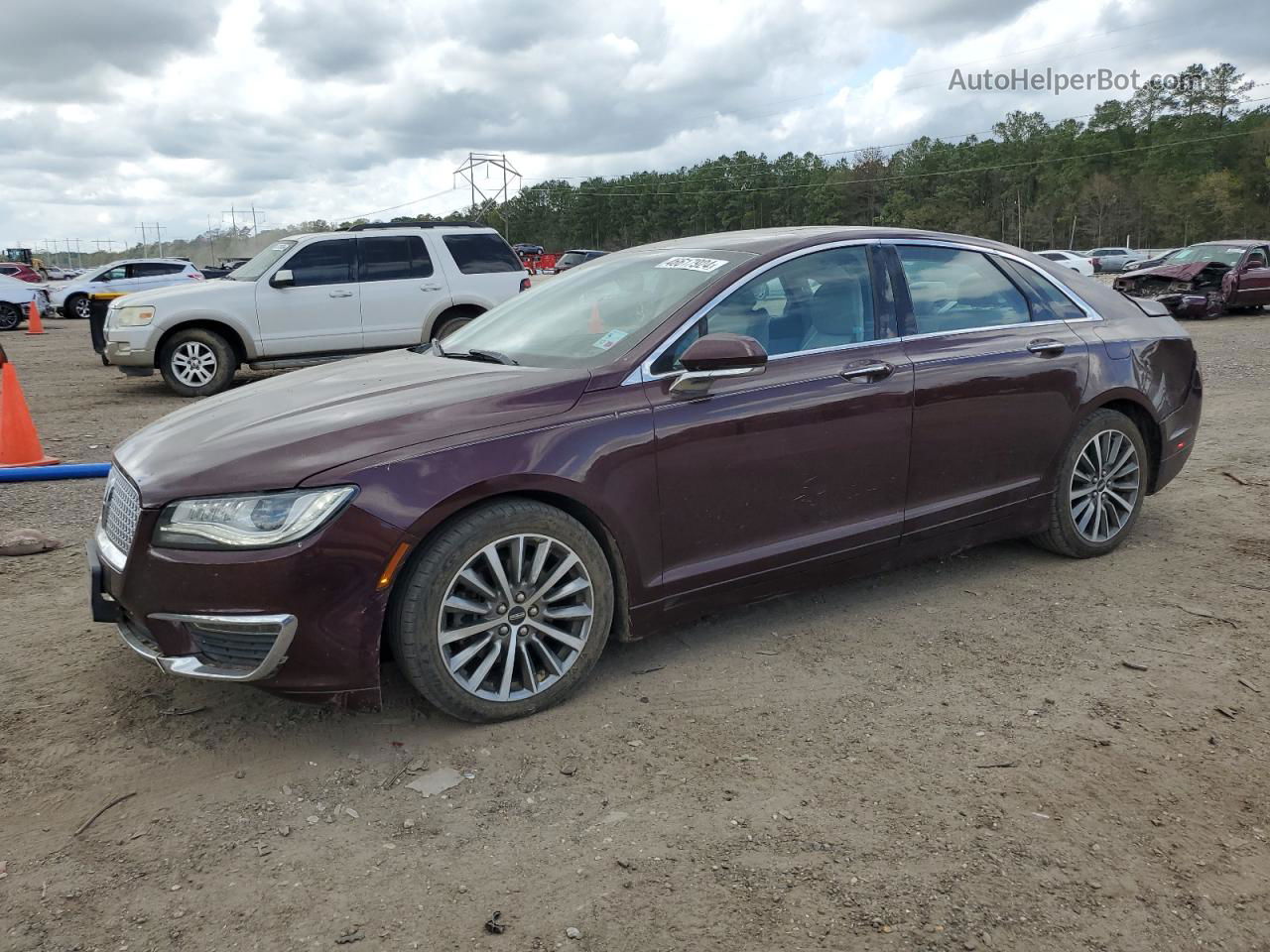 2017 Lincoln Mkz Select Темно-бордовый vin: 3LN6L5C90HR615566