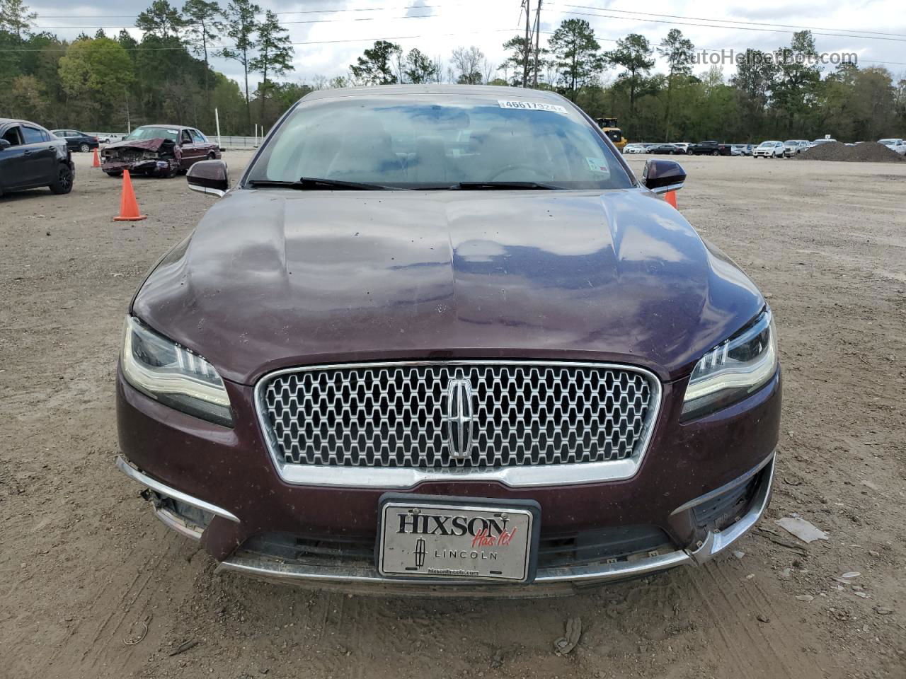 2017 Lincoln Mkz Select Темно-бордовый vin: 3LN6L5C90HR615566