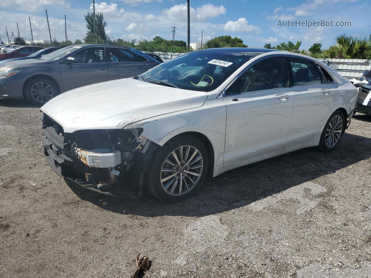 2017 Lincoln Mkz Select White vin: 3LN6L5C97HR613393