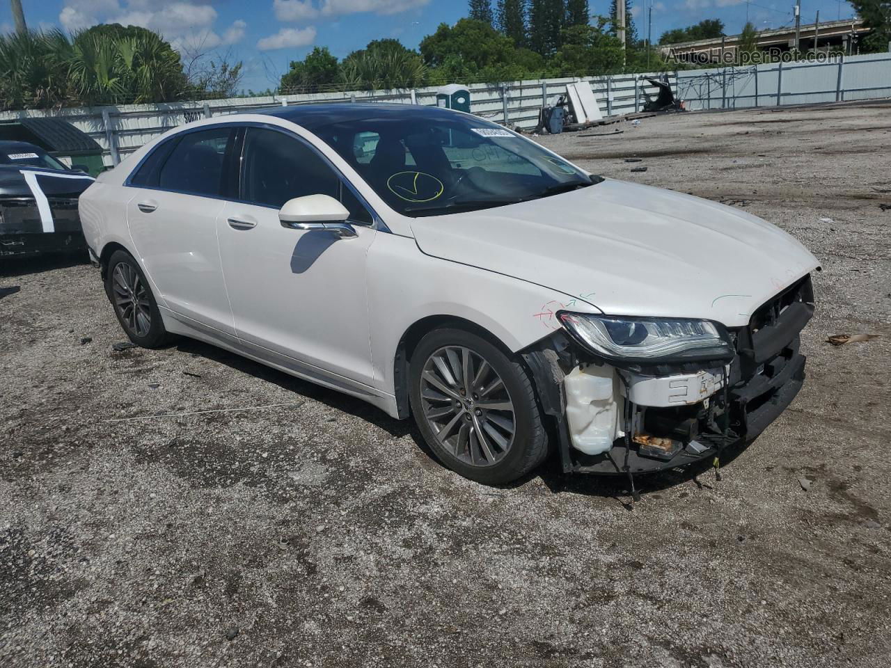 2017 Lincoln Mkz Select White vin: 3LN6L5C97HR613393