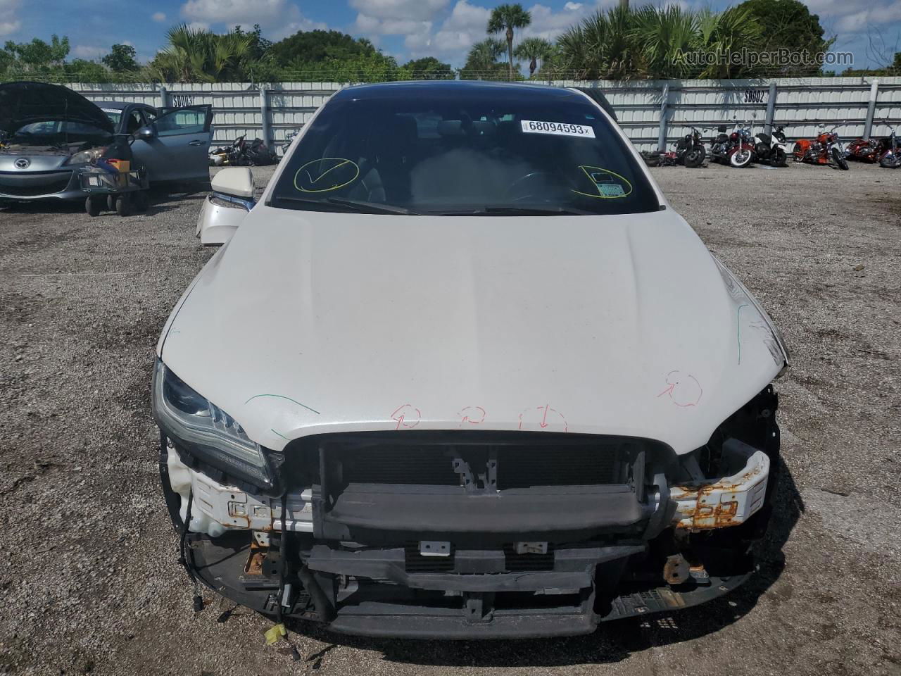 2017 Lincoln Mkz Select White vin: 3LN6L5C97HR613393