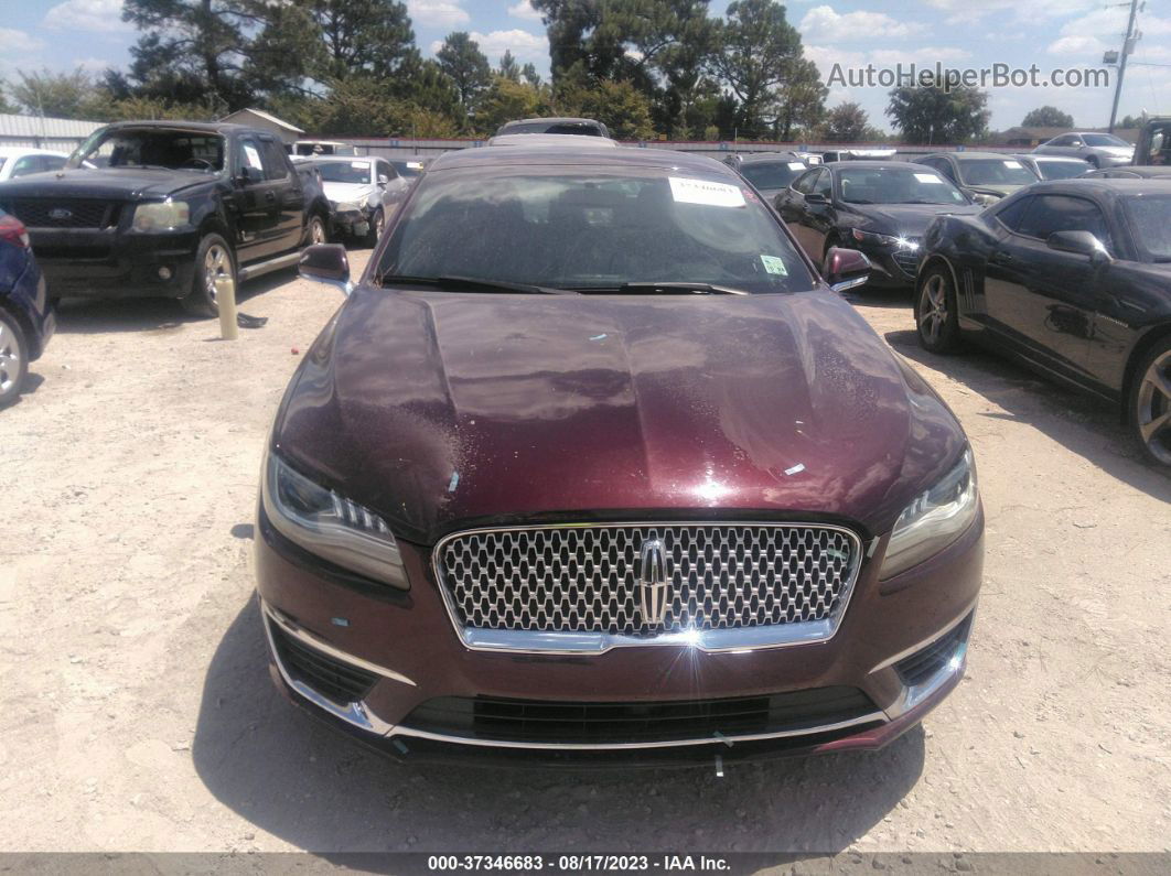 2017 Lincoln Mkz Select Maroon vin: 3LN6L5CC8HR653705