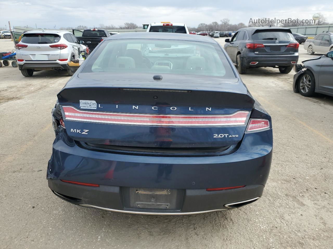 2017 Lincoln Mkz Select Blue vin: 3LN6L5D97HR641032