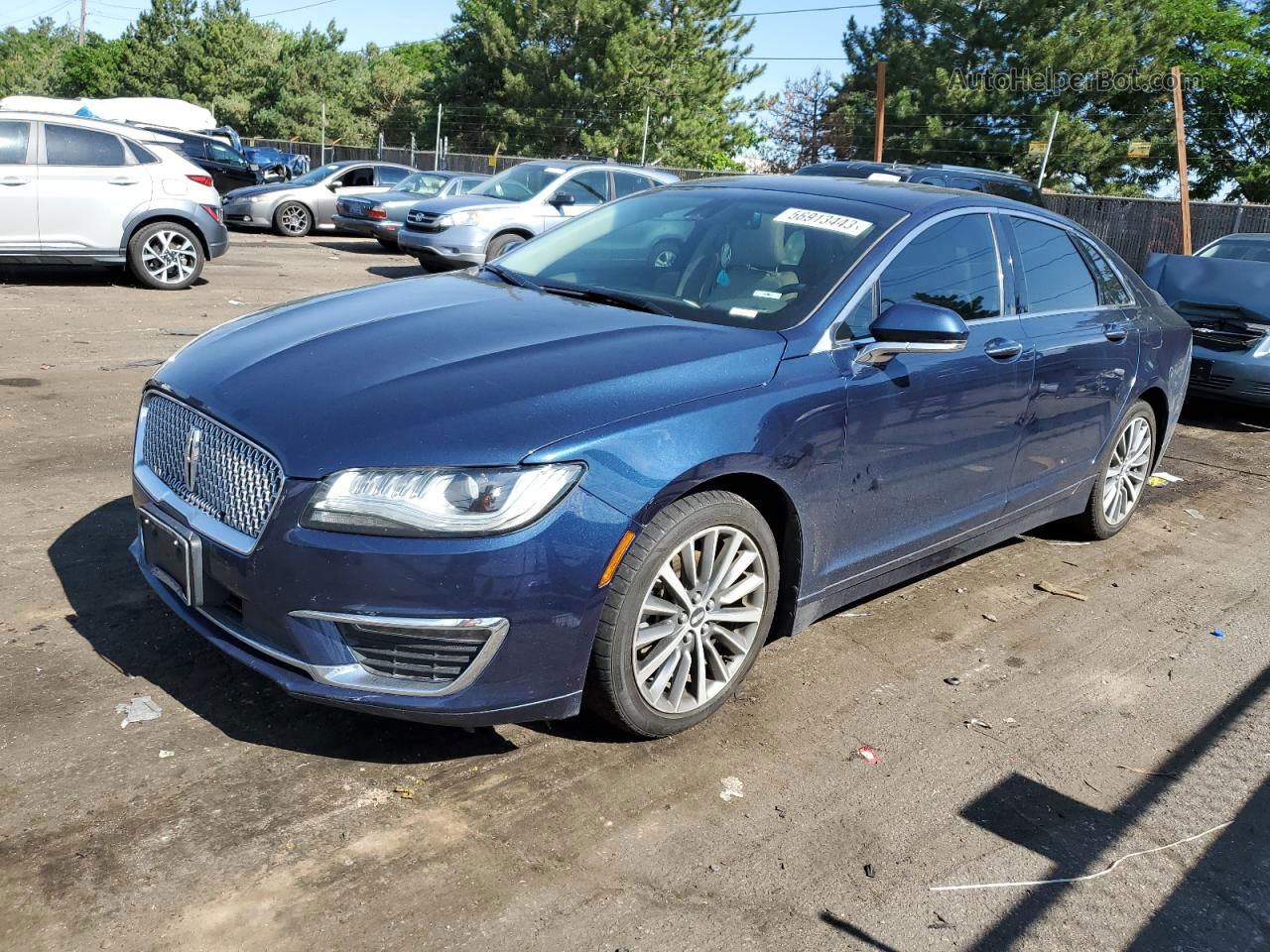 2017 Lincoln Mkz Select Blue vin: 3LN6L5D99HR663789