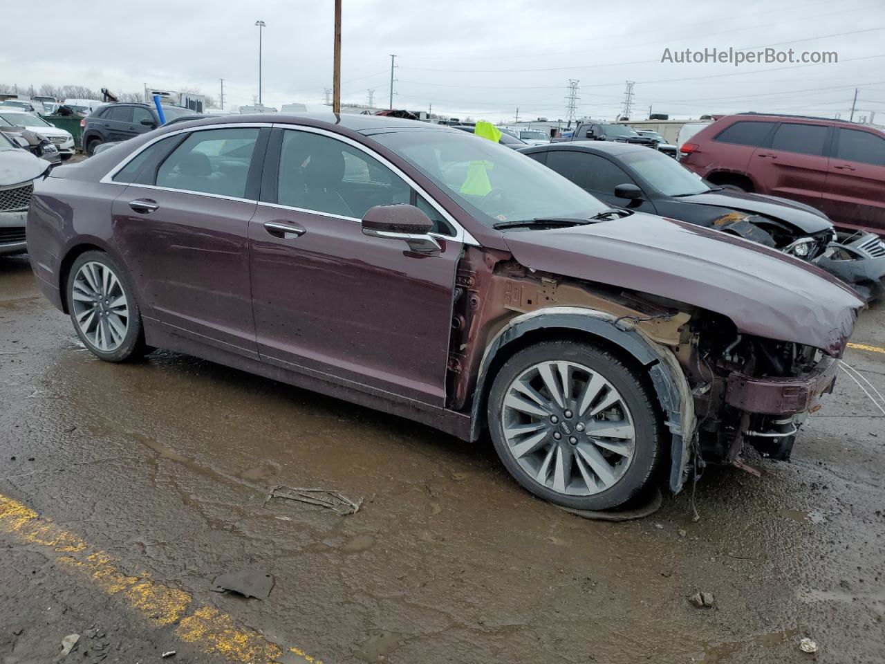 2017 Lincoln Mkz Select Бордовый vin: 3LN6L5DC8HR624767