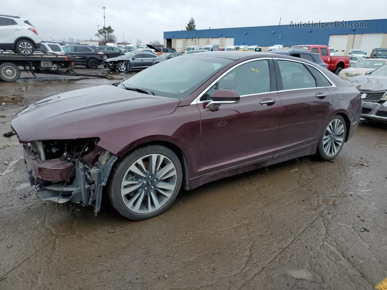 2017 Lincoln Mkz Select Бордовый vin: 3LN6L5DC8HR624767