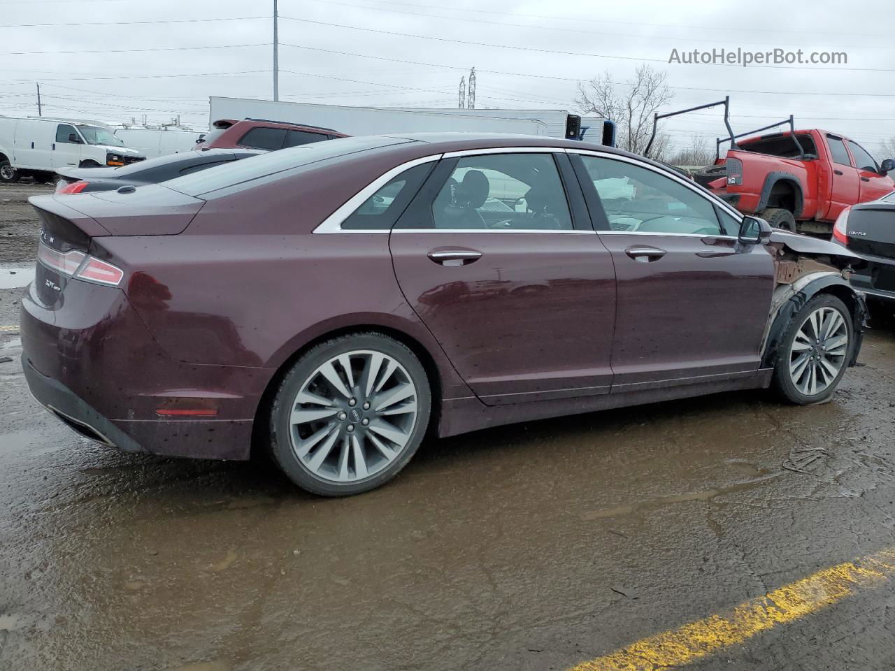 2017 Lincoln Mkz Select Бордовый vin: 3LN6L5DC8HR624767