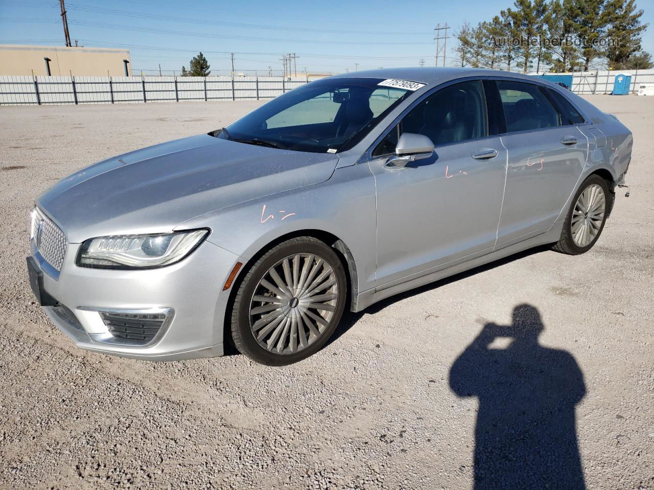 2017 Lincoln Mkz Reserve Silver vin: 3LN6L5E98HR612007