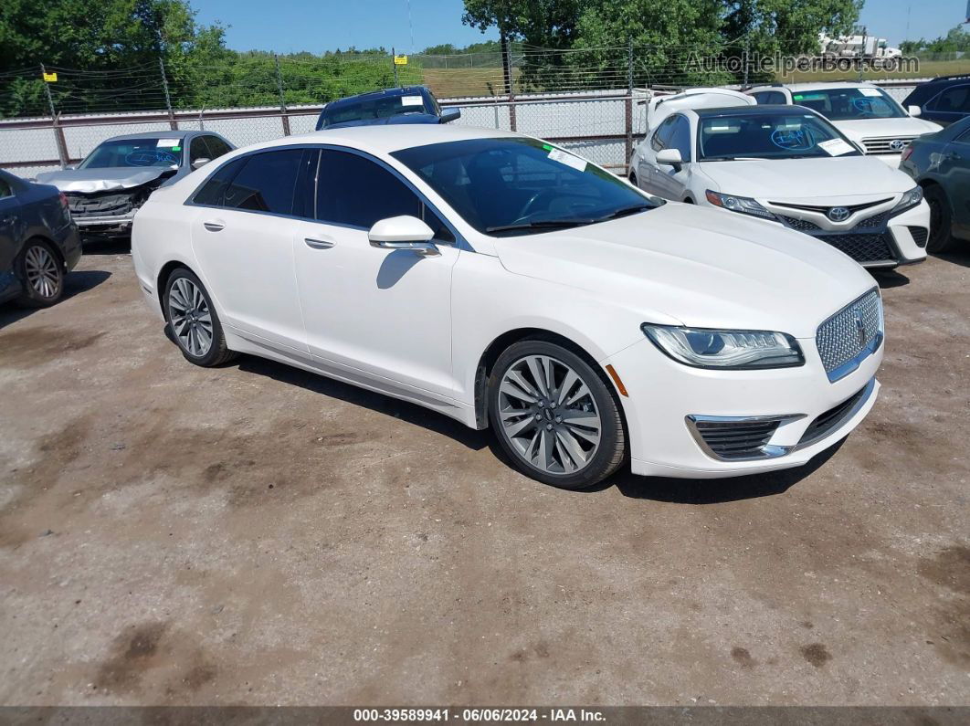 2017 Lincoln Mkz Reserve White vin: 3LN6L5ECXHR612134