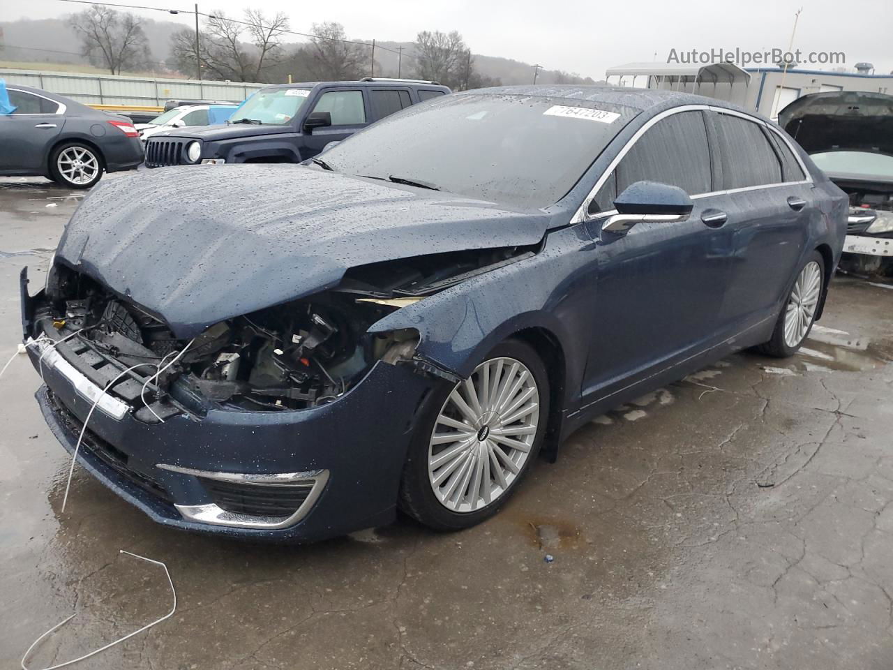 2017 Lincoln Mkz Reserve Blue vin: 3LN6L5F94HR612830