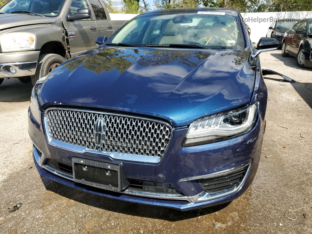 2017 Lincoln Mkz Reserve Blue vin: 3LN6L5F97HR662475