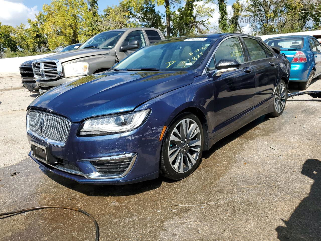 2017 Lincoln Mkz Reserve Blue vin: 3LN6L5F97HR662475