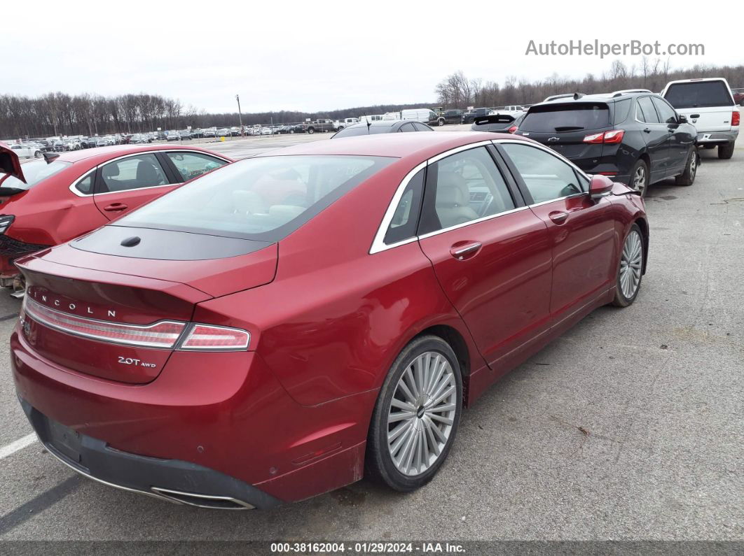 2017 Lincoln Mkz Reserve Red vin: 3LN6L5F9XHR632953