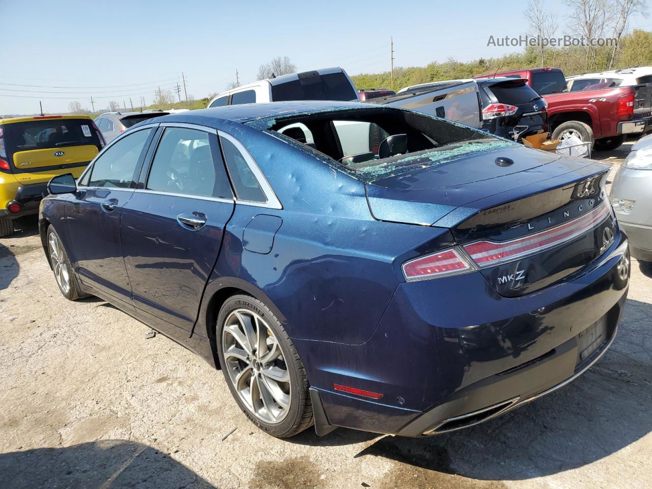 2017 Lincoln Mkz Reserve Blue vin: 3LN6L5FC5HR655309