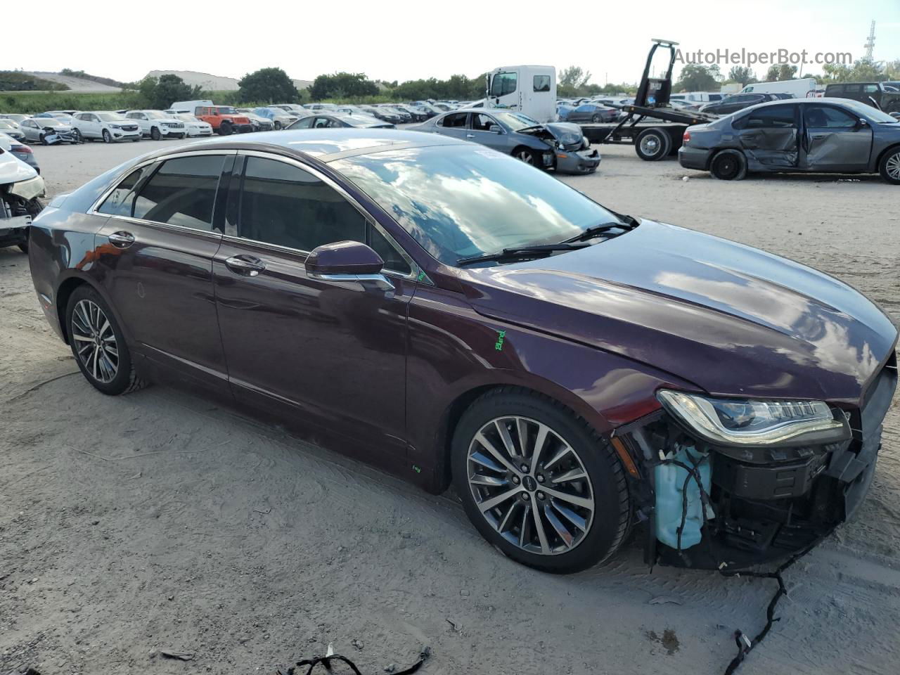 2017 Lincoln Mkz Hybrid Select Maroon vin: 3LN6L5LU4HR633847