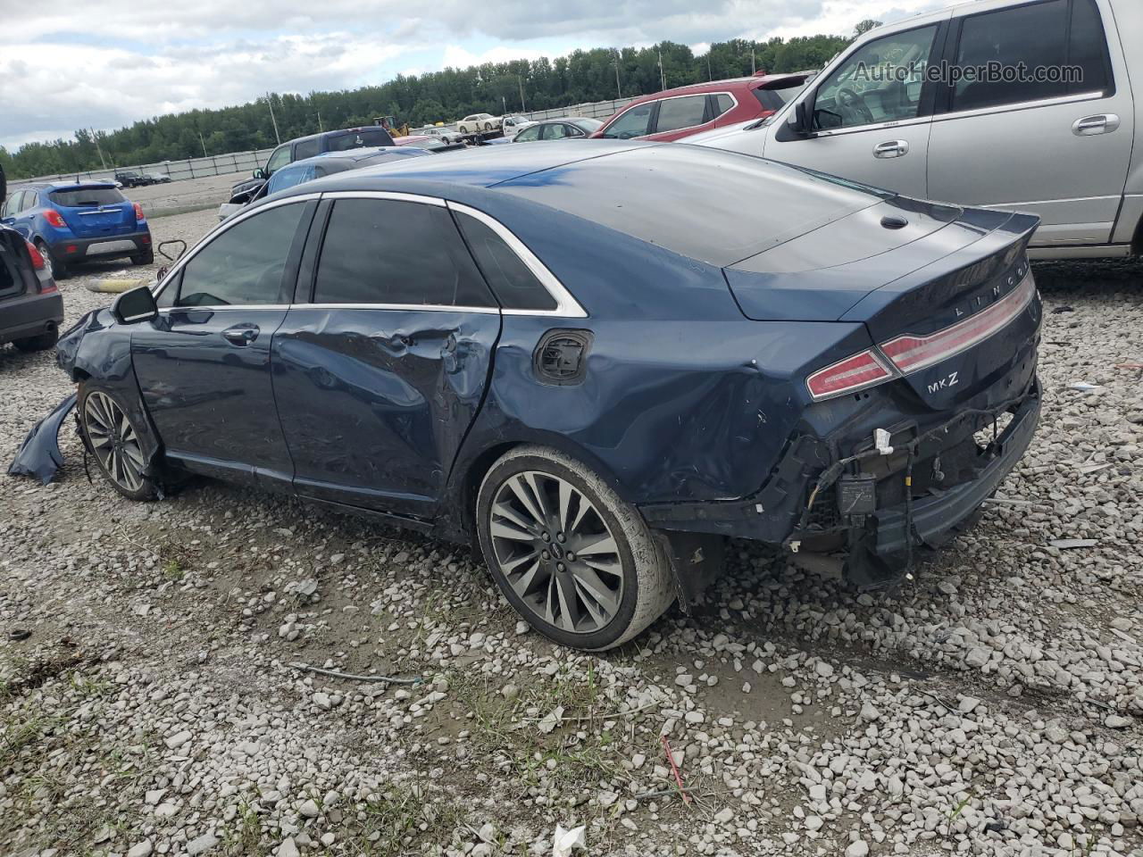 2017 Lincoln Mkz Hybrid Reserve Blue vin: 3LN6L5MU0HR608264